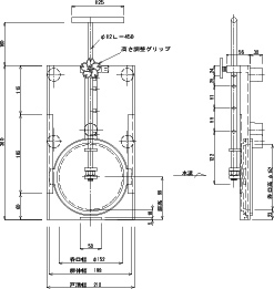 簡易水門φ150　埋め込みタイプ