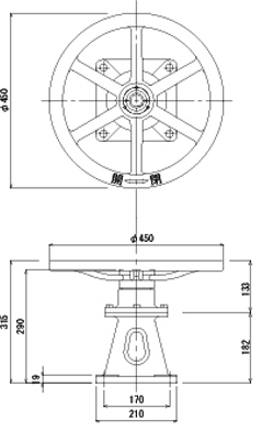 φ38 平巻式巻上機
スタンション182mm