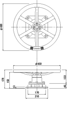 φ38 平巻式巻上機
スタンション45mm