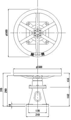 φ45 平巻式巻上機
スタンション182mm