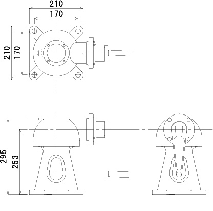 ベベル式巻上機　スピンドルφ38・φ45