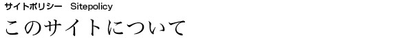 このサイトについて